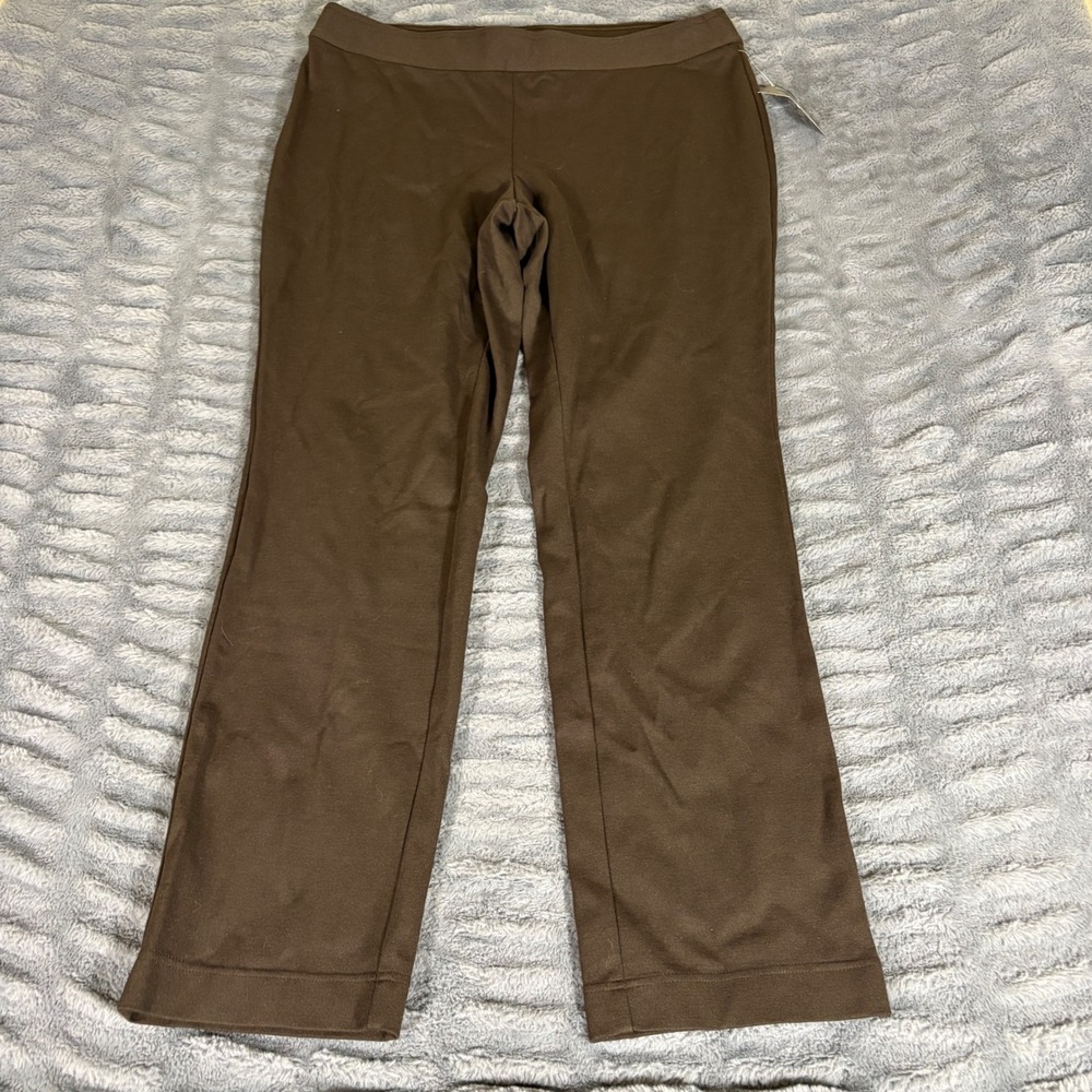 INC International Concepts Womens 14W Coffee Bean Brown Pull On Pants 1K704CB193